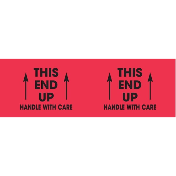 Label, DL3152, THIS END UP - HANDLE WITH CARE, 3" X 10"